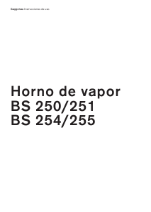 Manual de uso Gaggenau BS260610 Horno