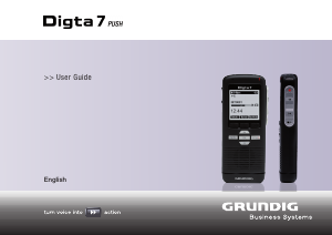 Manual Grundig Digta 7 Push Audio Recorder