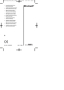 Handleiding Einhell BT-CS 860 L Cirkelzaag