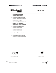 Handleiding Einhell TE-XC 110 Cirkelzaag