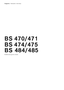 Vadovas Gaggenau BS475110 Orkaitė