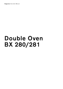 Manual Gaggenau BX280610 Oven