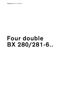 Mode d’emploi Gaggenau BX280630 Four