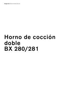 Manual de uso Gaggenau BX281610 Horno