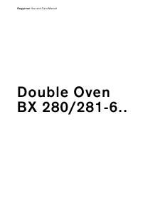 Manual Gaggenau BX281630 Oven