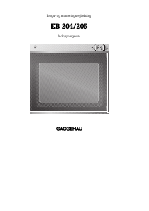 Brugsanvisning Gaggenau EB205101 Ovn