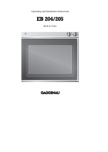 Manual Gaggenau EB205131 Oven