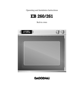 Manual Gaggenau EB261111 Oven