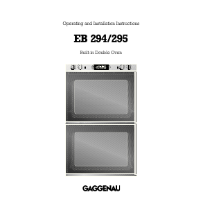 Manual Gaggenau EB294111 Oven