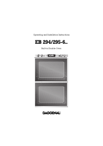 Manual Gaggenau EB294610 Oven