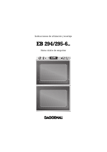 Manual de uso Gaggenau EB294610 Horno