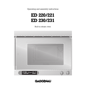 Manual Gaggenau ED220130 Oven