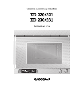 Manual Gaggenau ED221130 Oven