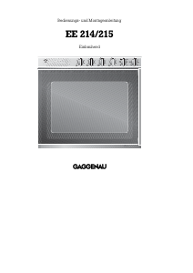 Bedienungsanleitung Gaggenau EE214105 Herd