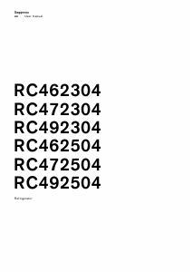Manual Gaggenau RC462304 Refrigerator
