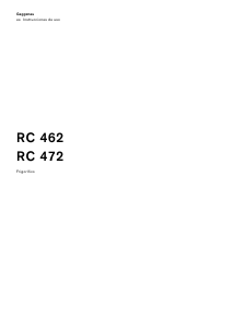 Manual de uso Gaggenau RC472301 Refrigerador