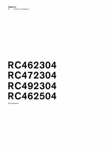 Mode d’emploi Gaggenau RC492304 Réfrigérateur