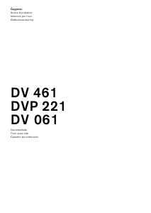 Manuale Gaggenau DV061100 Macchina per sottovuoto