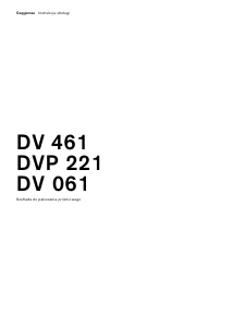 Instrukcja Gaggenau DV061100 Pakowarka próżniowa