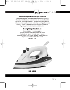 Manual de uso Clatronic DB 2546 Plancha
