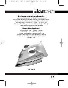 Manual de uso Clatronic DB 2709 Plancha