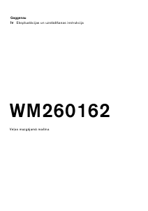 Rokasgrāmata Gaggenau WM260162 Veļas mašīna