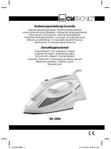 Manuale Clatronic DB 2898 Ferro da stiro