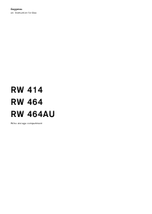 Handleiding Gaggenau RW464301 Wijnklimaatkast