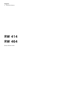 Kullanım kılavuzu Gaggenau RW464301 Şarap dolabı