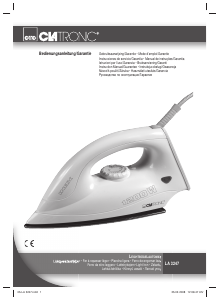 Manual de uso Clatronic LA 3247 Plancha