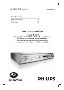 Bruksanvisning Philips DVDR3360H DVD spelare