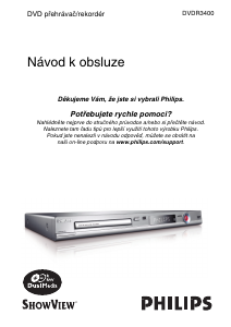 Manuál Philips DVDR3400 Přehrávač DVD