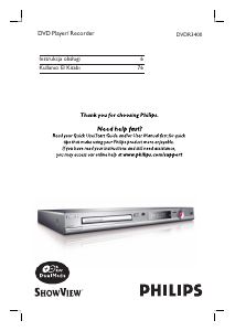 Instrukcja Philips DVDR3400 Odtwarzacz DVD