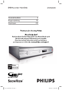 Bruksanvisning Philips DVDR5350H DVD spelare