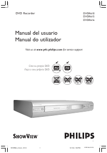 Manual Philips DVDR615 Leitor de DVD