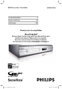 Bruksanvisning Philips DVDR7300H DVD spelare