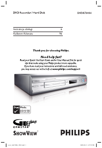 Instrukcja Philips DVDR7300H Odtwarzacz DVD