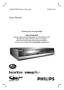 Manual Philips DVDR7310H DVD Player