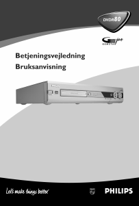 Bruksanvisning Philips DVDR80 DVD-spiller