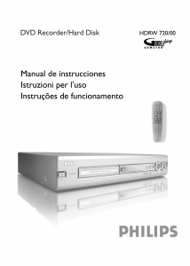 Manual Philips HDRW720 Leitor de DVD