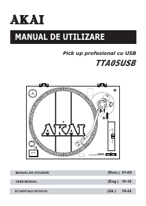 Εγχειρίδιο Akai TTA05USB Πικάπ