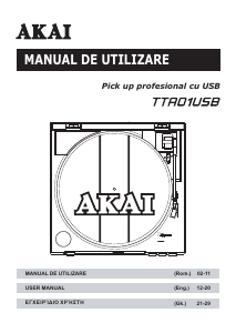 Manual Akai TTA01USB Turntable