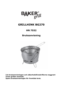 Bruksanvisning Baker Grill BG270 Utegrill