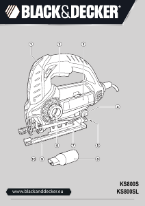 Mode d’emploi Black and Decker KS800SL Scie sauteuse