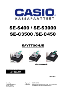 Käyttöohje Casio SE-C3500 Kassakone