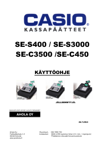 Käyttöohje Casio SE-S3000 Kassakone