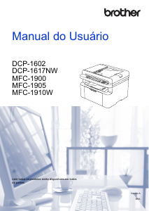 Manual Brother DCP-1617NW Impressora multifunções