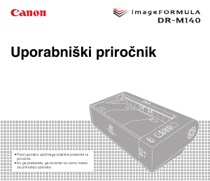 Priročnik Canon DR-M140 imageFORMULA Optični bralnik