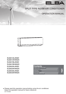 Manual Elba ELBA30HAN20 Air Conditioner