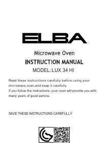 Manual Elba LUX34HI Microwave